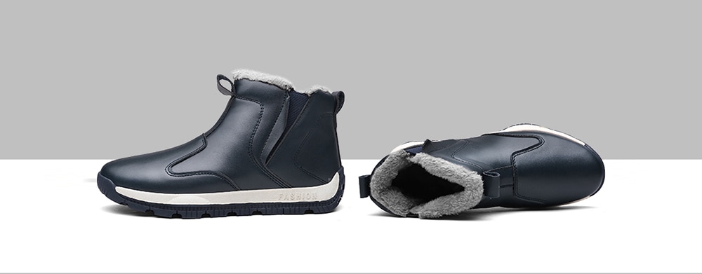 AILADUN Men Plus Velvet Warm Snow Boots Leather Padded Shoes Big Yards- Black EU 42 AILADUN Men Plus Velvet Warm Snow Boots Leather Padded Shoes Big Yards- Black EU 42